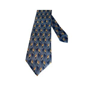 Blue Pattern Roundtree Silk Tie